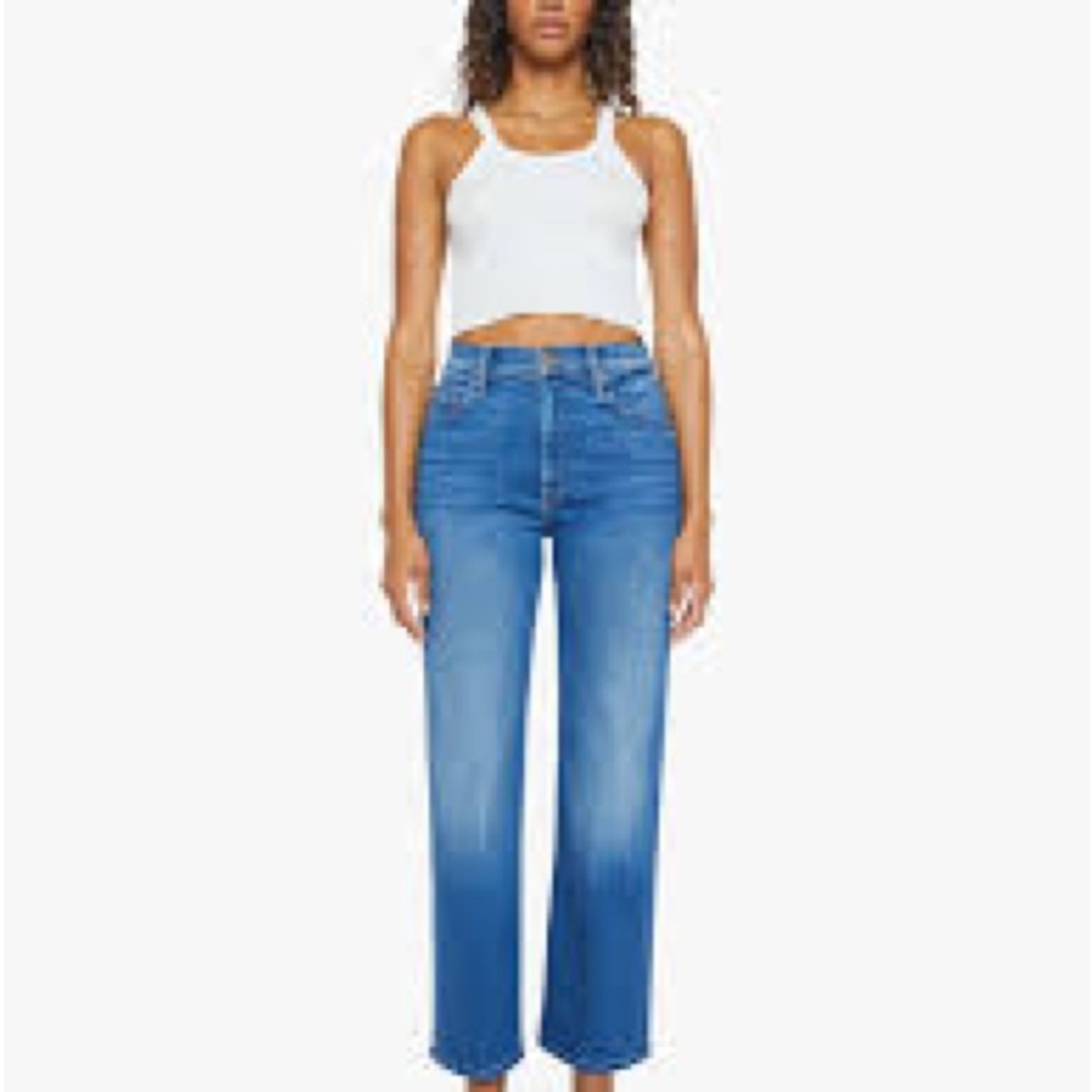 MOTHER THE RAMBLER ZIP FLOOD JEANS SIZE 32!